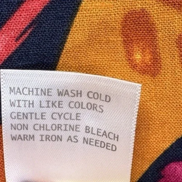 NWT Panama Jack Womens Top Linen Blend Puff Slv Tropical Boxy V Neck Boho Sz M - Picture 10 of 11